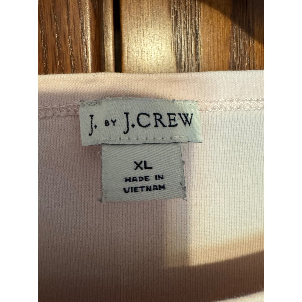 J. Crew Boatneck T-Shirt Womens XL Pale Pink Short Sleeve Knit Top Basic Tee - Picture 3 of 3